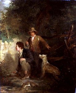 Boys Rabbiting (olje på lerret) av John Everett Millais