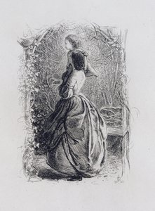 Happy Springtime (radering på papir) av John Everett Millais