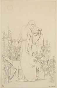 Lovers by a Rosebush, 1848 av John Everett Millais