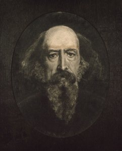 Portrett av Alfred, Lord Tennyson 1809-1892. av John Everett Millais