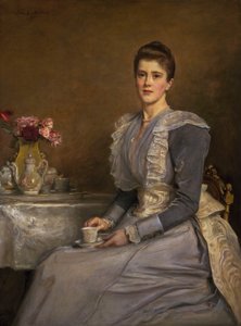 Portrett av fru Joseph Chamberlain (1864-1957) av John Everett Millais