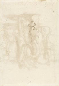 Rejected, Verso: Sketch of a Woman, 1853 (penn og brunt blekk på papir) av John Everett Millais