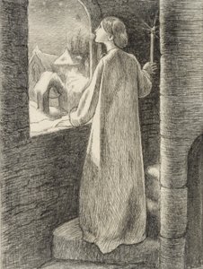 St Agnes-aften, c1857 av John Everett Millais