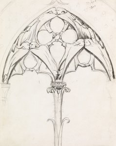 Studie for et vindusdesign av John Everett Millais