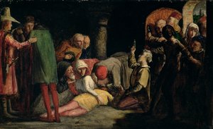 The Death of Romeo and Juliet, ca. 1848 (olje på kvernbrett) av John Everett Millais