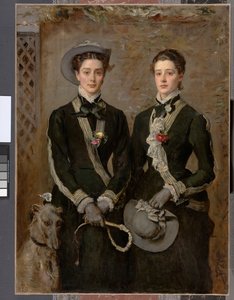 Tvillingene, Portrett av Kate Edith og Grace Maud Hoare, 1876