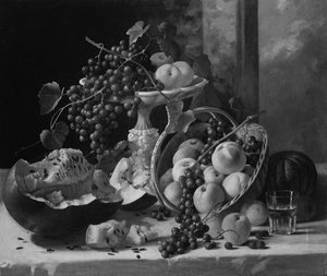 Stilleben med frukt, ca. 1857.