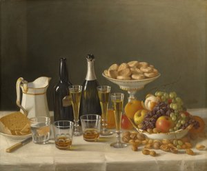 Vin, ost og frukt, 1857