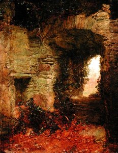 Galloway Keep, ca. 1870 (olje på panel) av John Faed