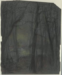 Skogscene av John Ferguson Weir