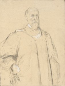 Dommer Wayland, studerer for et maleri ved Yale av John Ferguson Weir