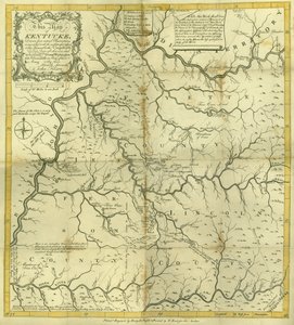 Kart over Kentucke..., gravert av Henry D. Pursell, trykt av T. Rook, Philadelphia, 1784