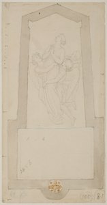 En avdød ånd oppløftet av to engler av John Flaxman