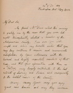 Et brev fra John Flaxman, 24. desember 1819 1904 av John Flaxman