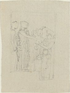 Beggars at a Door (Studie for Yarborough-monumentet) av John Flaxman