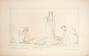 Klytaimnestra og koret av John Flaxman