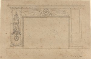 Design for skorsteinsstykket i Throne Room, Buckingham Palace av John Flaxman