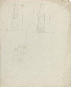 Design for et monument [recto and verso] av John Flaxman