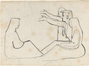 Fire sittende figurer av John Flaxman