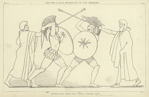 Hector og Ajax atskilt av Heralds av John Flaxman