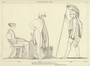 Hector kjefter Paris av John Flaxman