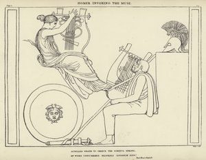Homer påkaller musen av John Flaxman