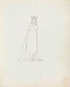 Fru Siddons som Constance, 1783 (penn, blekk og vask på papir) av John Flaxman