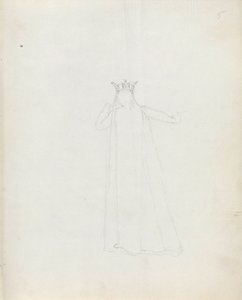 Fru Siddons som Constance, 1783 (penn, blekk og vask på papir) av John Flaxman