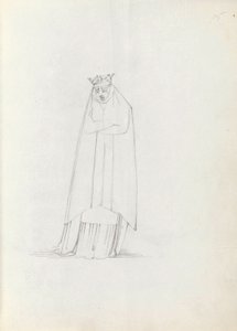 Fru Siddons som Constance, 1783 (penn, blekk og vask på papir) av John Flaxman