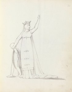 Fru Siddons som Constance with Child, 1783 (penn, blekk og vask på papir) av John Flaxman