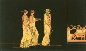 Penelope bærer buen til Ulysses til frierne