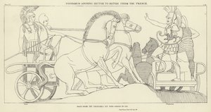 Polydamus rådet Hector til å trekke seg fra grøften av John Flaxman