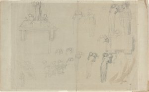 Studieark [rekto og verso] av John Flaxman