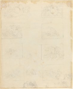 Studieark [rekto og verso] av John Flaxman