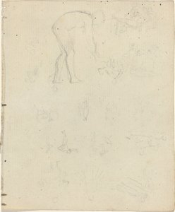 Studieark [rekto og verso] av John Flaxman