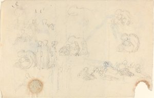 Studieark [rekto og verso] av John Flaxman