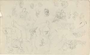Studieark [rekto og verso] av John Flaxman