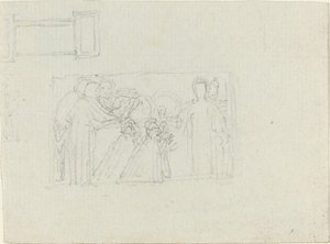 Studie for et monument til en prest [recto and verso] av John Flaxman