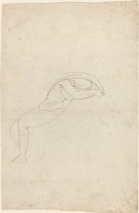 Studie av en semi-tilbakeliggende figur av John Flaxman
