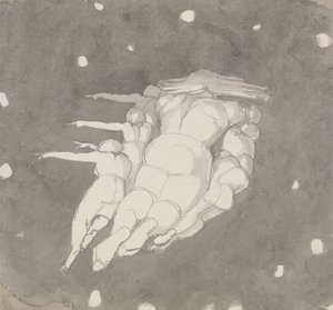 The Creation of the Heavens, ca. 1790 (penn og blekk med vask på papir) av John Flaxman