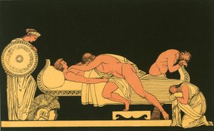 Thetis bringer rustningen til Achilles av John Flaxman