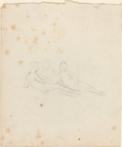 Tre liggende kvinnelige figurer av John Flaxman