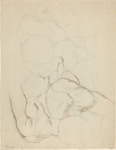 To mannlige nakenbilder sett ovenfra av John Flaxman