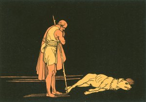 Ulysses og hunden hans av John Flaxman