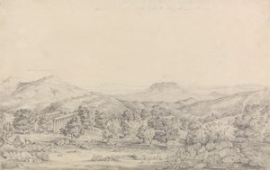 Generell utsikt over tempelet til Apollo Epicurius i Bassai, Phigalea av John Foster