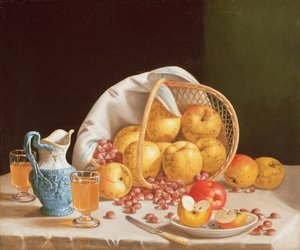 Stilleben med gule epler, 1858 av John Francis