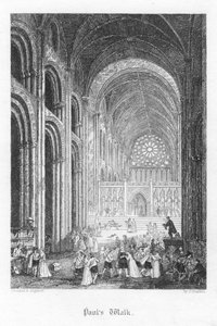 Scene fra Old St Pauls av William Harrison Ainsworth, 1855 av John Franklin