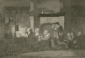 Kjøpmannen og hans familie ved bønn av John Franklin