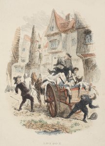Tittelside fra Old St. Pauls, av William Harrison Ainsworth, pub. 1855 (håndfarget gravering) av John Franklin