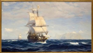 John Fraser: Magellan in the Strait / maleri